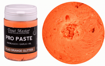 trout master paste fluo orange glitter
